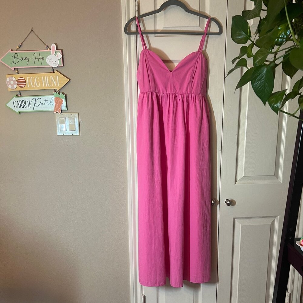 NWT Women's Newbury Kustom Hot Pink Maxi Dress Spaghetti Strap - Large